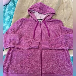 Pink zip sweatshirt with hood